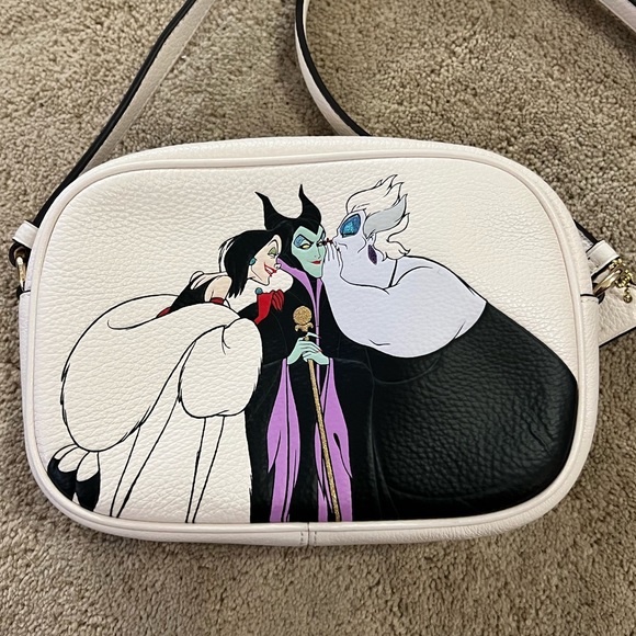 Coach Bags Coach X Disney Villains White Leather Crossbody Purse
